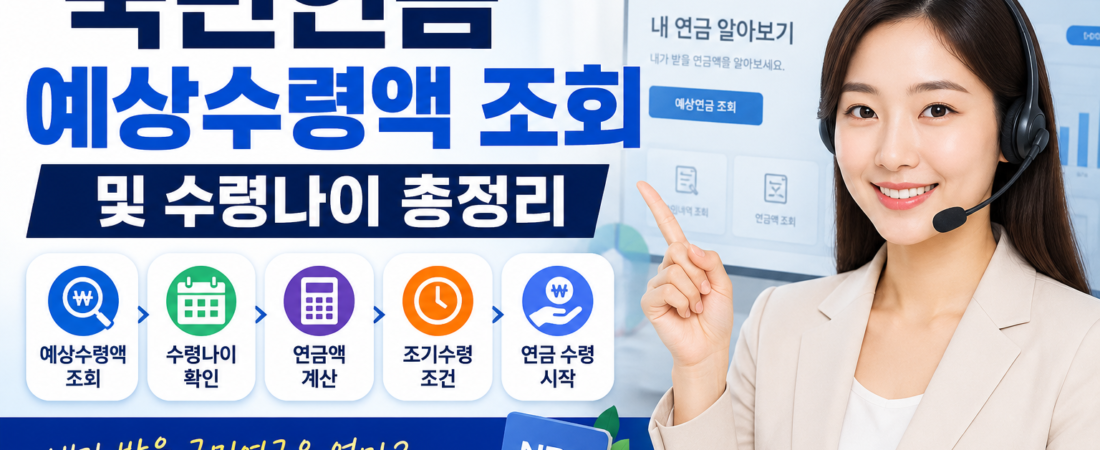 2026 국민연금 예상수령액 조회 및 수령나이 총정리