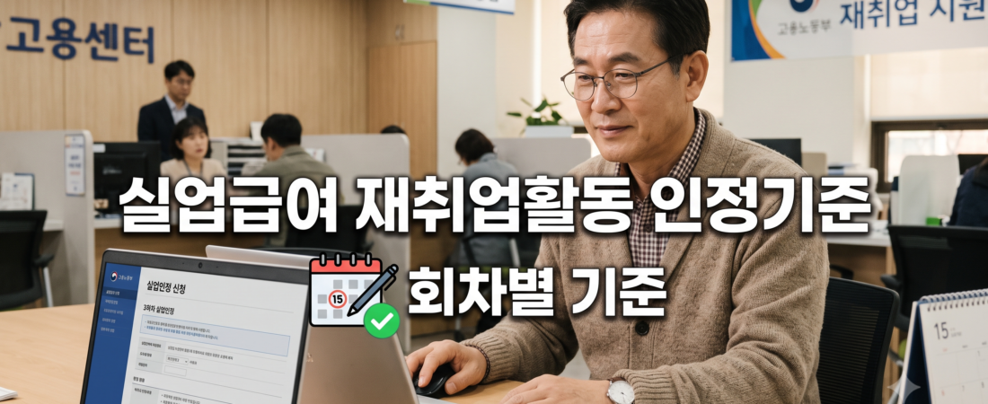 실업급여 재취업활동 인정기준, 60세 이상은 이렇게 다릅니다
