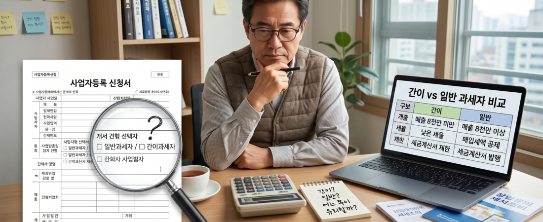 간이과세자 일반과세자 비교, 창업 전에 반드시 정해야 하는 이유