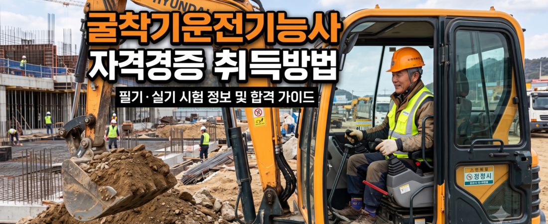 굴착기운전기능사 자격증 취득방법 총정리, 상시검정으로 빠르게 도전하는 법