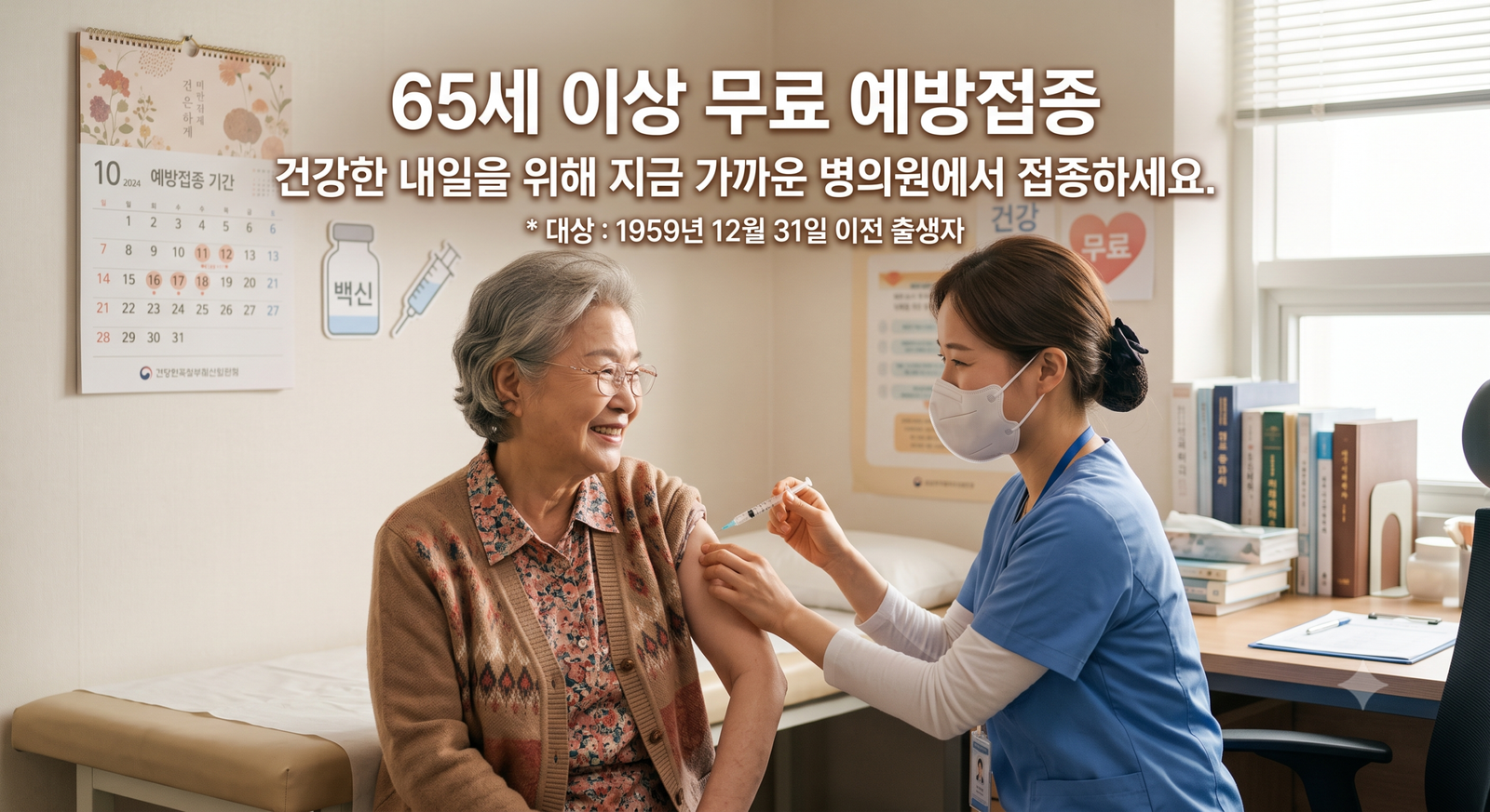 65세 이상 무료 예방접종 총정리, 독감·폐렴구균 언제 어디서 맞을까